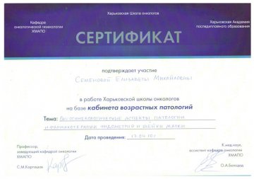 Семёнова Елизавета Михайловна